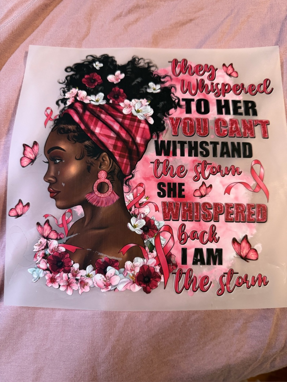 Woman’s breast cancer awareness long sleeve top